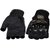 Probiker Leather Riding Half Finger Motorcycle Gloves Black, XL