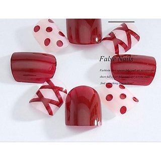 Ready to wear Nail Art Artificial Nails for Girls and Women Press On Nails/Fake Artificial Nails SET 0F 12