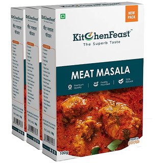                       Meat Masala 300 Gram - (3 Pack of 100 Gram) - KitchenFeast                                              