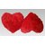 Billebon Heart Pillows Fancy Soft Fibre Heart Shape Cushions (Set of 2 Pcs) (Color Red)