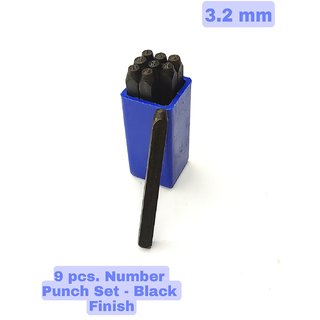 Number Punch Set 1/8 - (3.2 mm) Hardened Steel/Metal Die Jewelers with Case