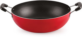 Nirlon Non-Stick Gas Stove Compatible Bottom deep Fry kadhai 18.5cm - 1.2 Ltr3mmKD10