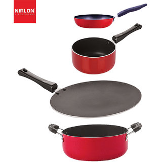Nirlon Non Stick Aluminium Kitchen Item Set of 4-Pieces