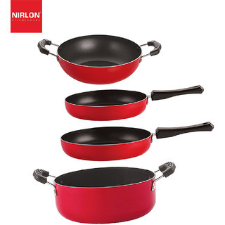 Nirlon Kitchen Utensils Non Stick Cookware Set of 4 Pieces