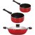 Nirlon 3 Layer Non-Stick Coating Cookware Combo Item Set with Bakelite Handle, 2.6mm_DKD