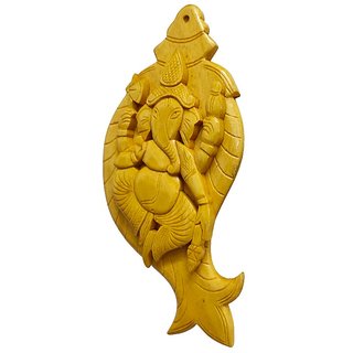 Traditional Handpainted Wooden Ganesha (Set of 2) main image 0