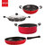 Nirlon Non Stick Gas Compatible Cookware Utensil Item Set of 4 Pieces with Bakelite Handle