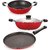Nirlon Non-Stick Coated Heavy Gauge Aluminium Cookware Combo Set with Bakelite Handle