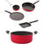 Nirlon Non-Toxic Oil Free Non-Stick Cookware Combo Set of 5 Pieces with Bakelite Handle