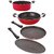 Nirlon Non-Stick Aluminium Gas Compatible 4 Piece Pots and Pans Kitchen Utencils Set