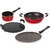 Nirlon 3 Layer Non-Stick Aluminium Kitchenware Of Pots & Pan With Steel Lid