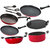 NIRLON Non-Stick Chemical-Free Aluminium Kitchenware Combo Set, Red and Black 9 Pieces Set