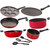 NIRLON Non-Stick Chemical-Free Aluminium Kitchenware Combo Set, Red and Black 9 Pieces Set