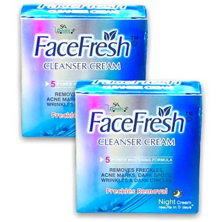                       Face Fresh Beauty Cleansing Cream Remove acne mark, Dark spots, wrinkles and dark circles (Pack of 2)                                              