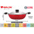 Nirlon Kitchen Accessories for Cooking Non Stick Aluminium cookware Set, 9 Piece,Red