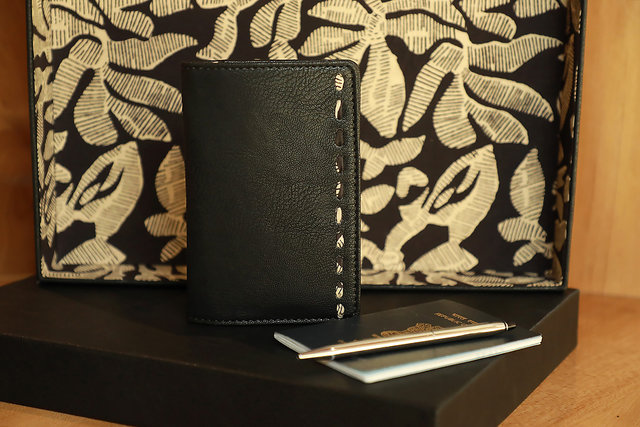 soniacollection Men & Women Black Genuine Leather Document Holder black -  Price in India