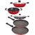 Nirlon Non-Stick Flat Bottom Gas Compatible Kitchenware Combo Gift Set , 5 Piece