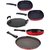 Nirlon Non-Stick Aluminium 5 Piece Cooking Combo Set with Steel Lid