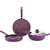 Nirlon Regal Purple 4-Piece Aluminium Non Stick  Induction Cookware Gift Set