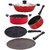 Nirlon 2 Layer Coated Non-Stick 5 Piece Aluminium Pots and Pans Cooking Utensils Item Combo Set