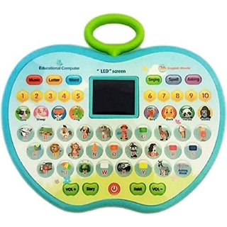 Zyka Online Services Educational Computer Abc And 123 Learning Kids Laptop With LED Display And Music (Random Colors)