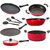 Nirlon Kitchen Utensils Non Stick Cookware Set of 9 Pieces