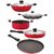 Nirlon 2 Layer Non-Stick Coated Flat Base Gas Compatible 5 Piece Kitchenware Combo Set