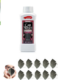 Amway Carwash 500ml worlds No1 Carwash with 10 piece N95 mask best Combo pack Concentrated Liquid 500ml x 1