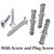 R.S.TRADERS Stainless Steel And Aluminium Alloys Zyra Wall Hook 6 Legs Silver Pack of 3 Door Hanger