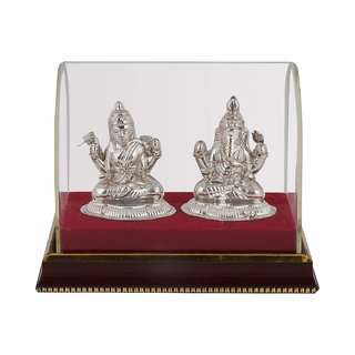 Silver plated latest design laxmi ganesh idol Silver plated latest design laxmi ganesh idol