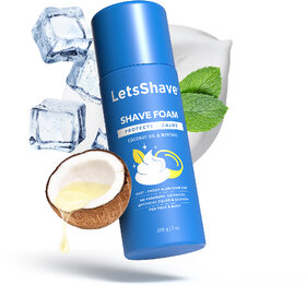 Letsshave Shave Foam - Coconut Oil Enriched - 200 G