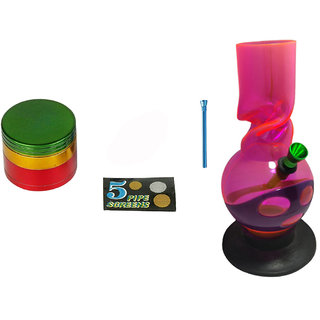 Farman Handicrafts 8 Inch Acrylic Bong Smoking Water Pipe 8AB01 (Pack of 1)