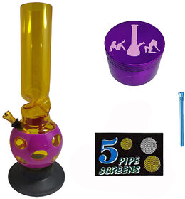 Farman Handicrafts 12 Inch 50 mm Acrylic Bong Double Layer Strong Bowl Pipe 50AB59 Pack of 1