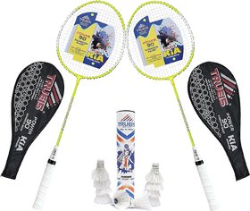 Scorpion KIA Badminton Racquet Kit Including 2 PC KIA Racquet with 10 PC KIA Shuttlecock