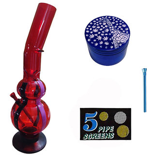 Farman Handicrafts 16 Inch Acrylic Design Bong Double Layer Strong Bong Pipe Pack of 1