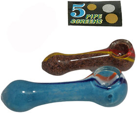 Farman Handicrafts 5 Inch Smoking Glass Pipe Design Pack of 1