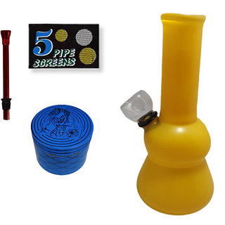                       Farman Handicrafts 5 Inch Glass Smoking Water Bong (Pack of 1)                                              