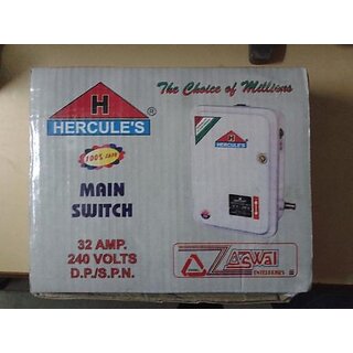                       HERCULUS MAIN SWITCH 32AMP pack of 1                                              