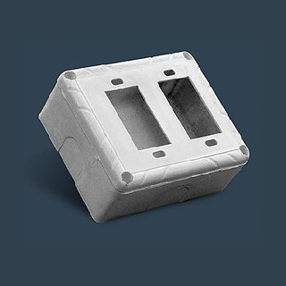                       2 WAY GANG BOX NON MODULAR  PACK OF 6                                              