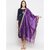 Get Wrapped Gold Border Duppatta with Embroidery - Purple