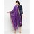 Get Wrapped Gold Border Duppatta with Embroidery - Purple