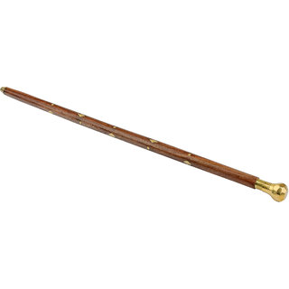                       HANDCRAFTED WOODEN (ROSEWOOD) WALKING CANE STICK OR WALKIN STICK BRASS MATERIAL                                              