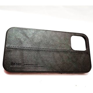                       AMI CREATIVE i phone 12 6.1  premium leather case Black color                                              