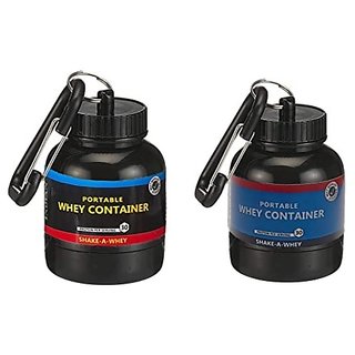 TRUE INDIAN Combo Wheyloader Protein Carry Funnel  Portable Protein  Funnel/Whey or Supplement Powder Carrying Whey Funnel and Container with  Key-Chain-30Ml-Pack of 4 (Black) 