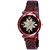HRV Women Round Multi Color Dial Red Magnet Belt Watch
