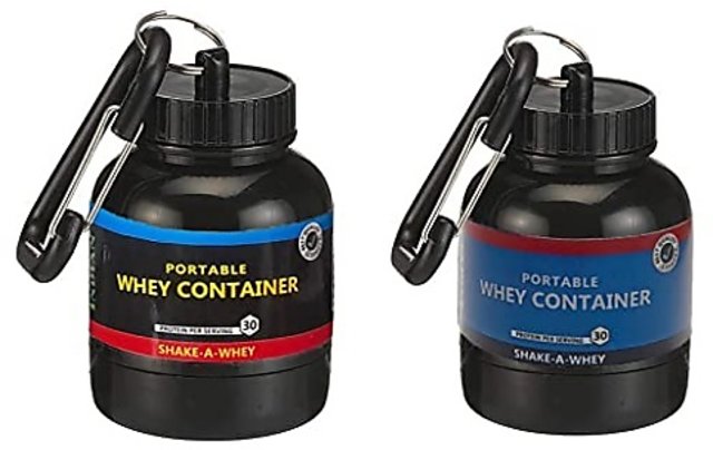 TRUE INDIAN Combo Wheyloader Protein Carry Funnel  Portable Protein Funnel/Whey  or Supplement Powder Carrying Whey Funnel and Container with  Key-Chain-30Ml-Pack of 4 (Black) 