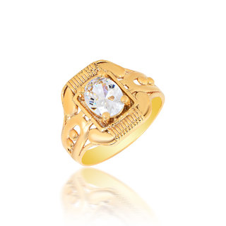                       MissMister Brass Micron Real Goldplated Handmade Imitation Diamond fingerring Fashion jewellery (MM5746ORMI)                                              