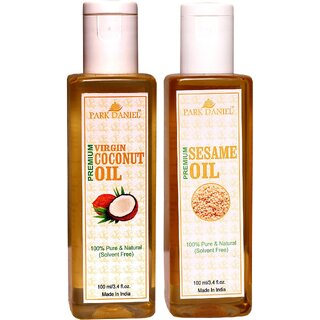 Park Daniel Coconut oil & Sesame Oil -2 bottles of 100 ml(200 ml) Park Daniel Coconut oil & Sesame Oil -2 bottles of 100 ml(200 ml)