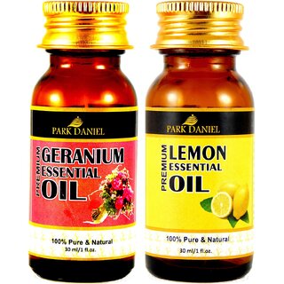                       Park Daniel Geranium & Lemon Essential oil- 2 bottles-& (60 ml)                                              