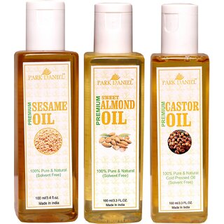 Park Daniel Sesame, Almond oil & Castor oil- 3 bottles(300ml) Park Daniel Sesame, Almond oil & Castor oil- 3 bottles(300ml)